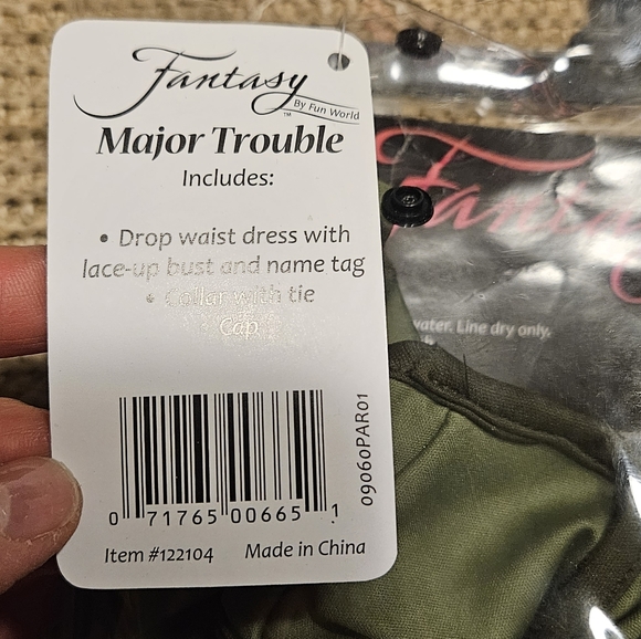 Fantasy by Fun World Major Trouble Dress size small NWT - Picture 2 of 2